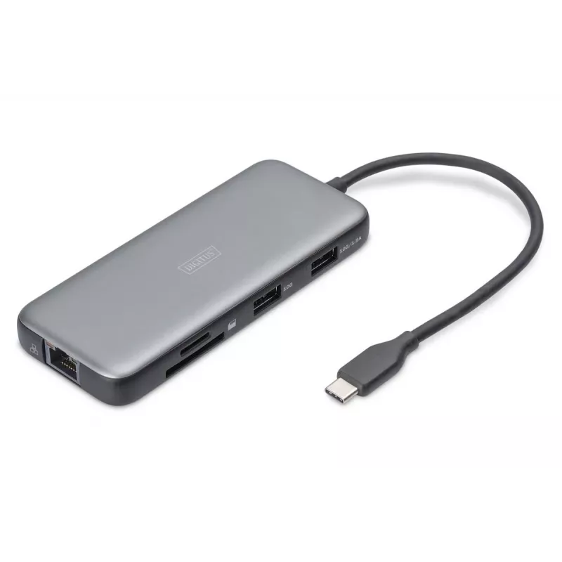Docking station USB-C DIGITUS, 7 porte - HDMI / 2x USB-A 3.2 Gen 2 / GbE / SD / MicroSD - 100W USB Power Delivery