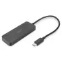 Digitus DS-45334 hub video MST a 3 porte, da USB-C a 3x DisplayPort, nero