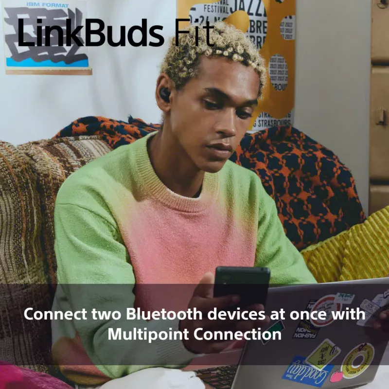 Cuffie wireless In-Ear Sony LinkBuds Fit WFLS910NB — Bluetooth, 20–20000 Hz, portata 10 m, 75 g, nero