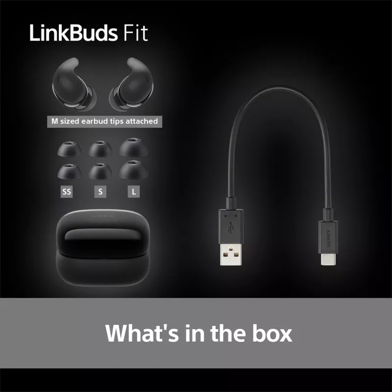 Cuffie wireless In-Ear Sony LinkBuds Fit WFLS910NB — Bluetooth, 20–20000 Hz, portata 10 m, 75 g, nero