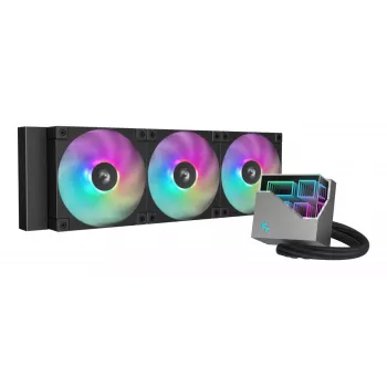 Dissipatore liquido all-in-one DeepCool LT360, 3x ventole 120 mm, 2400 giri/min, 72,04 cfm, tubi 41 cm, radiatore in alluminio, nero
