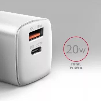 Caricabatterie per dispositivi mobili Axagon ACU-PQ20W universale bianco