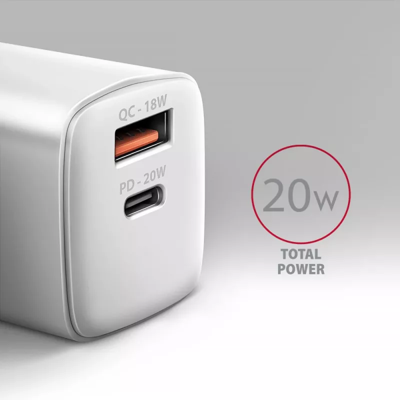 Caricabatterie per dispositivi mobili Axagon ACU-PQ20W universale bianco