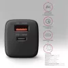Axagon ACU-PQ30 PD3.0 & QC4+ 2 uscite caricabatterie da parete 30W
