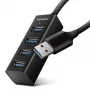 Axagon HUE-M1A hub mini 4x USB 3.2 Gen 1, metallo, cavo USB-A 20 cm