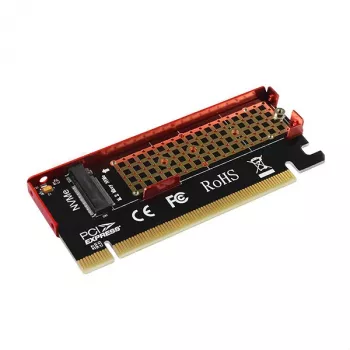 Axagon PCEM2-S adattatore slot PCIe x16 - M.2 NVMe M-Key, con dissipatore passivo in alluminio