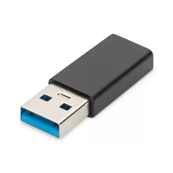 DIGITUS adattatore USB Type-C, Type-A a C M/F, 3A, 5GB, versione 3.0, nero