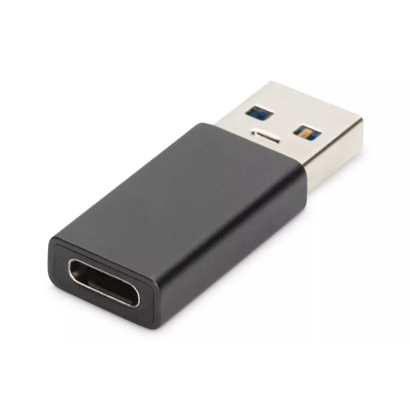 DIGITUS adattatore USB Type-C, Type-A a C M/F, 3A, 5GB, versione 3.0, nero