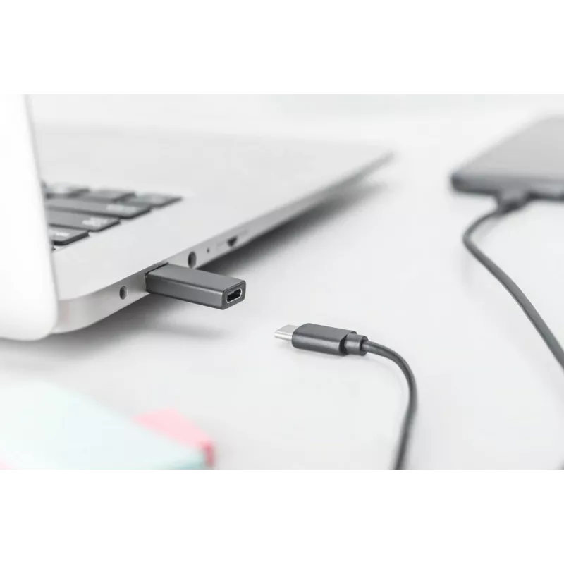 DIGITUS adattatore USB Type-C, Type-A a C M/F, 3A, 5GB, versione 3.0, nero