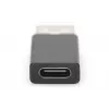 DIGITUS adattatore USB Type-C, Type-A a C M/F, 3A, 5GB, versione 3.0, nero