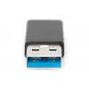 DIGITUS adattatore USB Type-C, Type-A a C M/F, 3A, 5GB, versione 3.0, nero