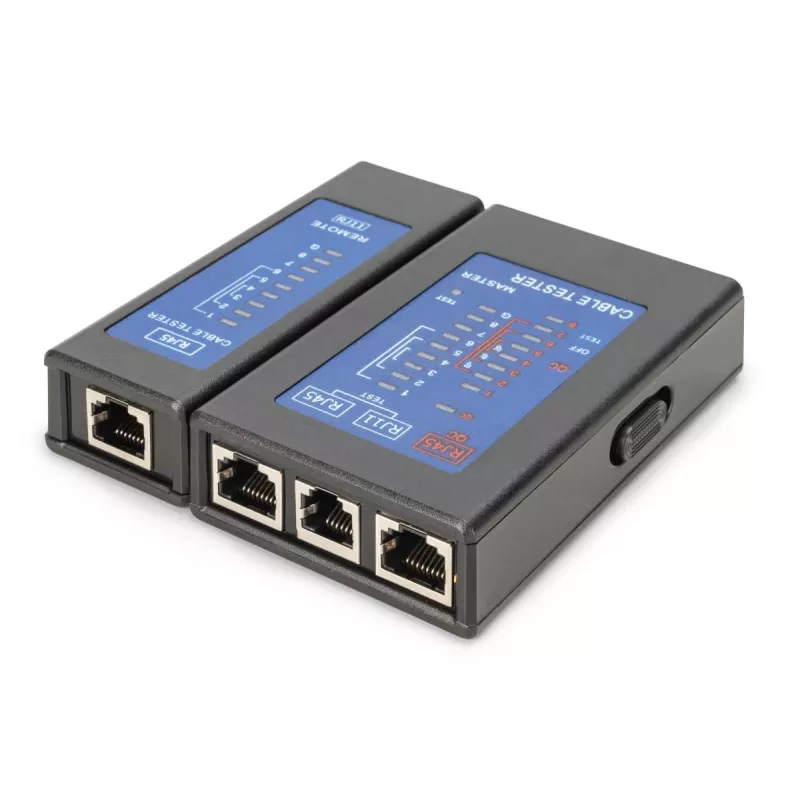 DIGITUS tester cavi - tester unilaterale tester PoE con valigetta