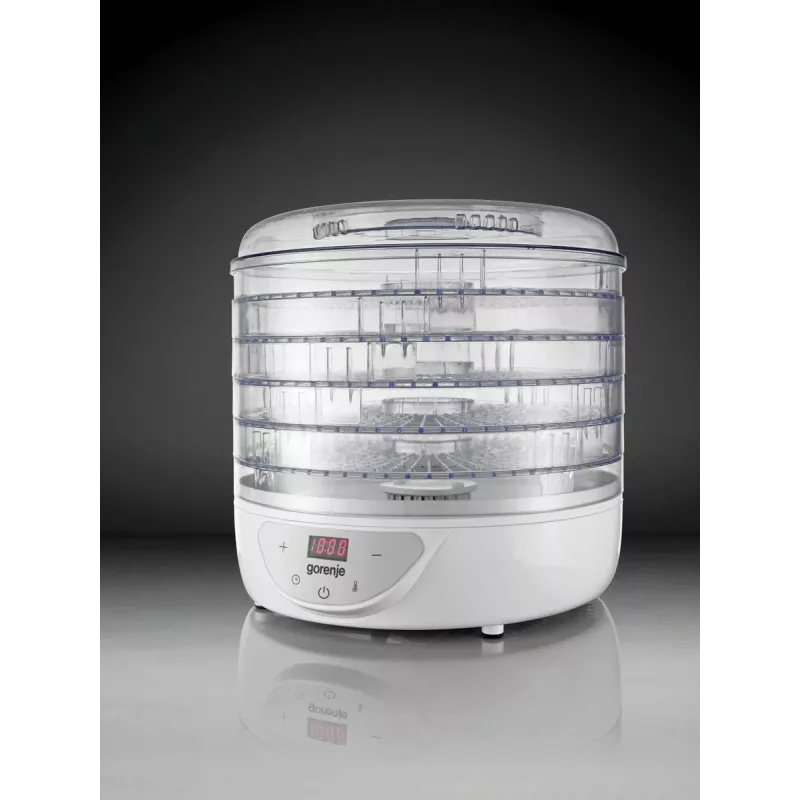 Essiccatore Gorenje FDK 24 DW — bianco trasparente, griglia Ø31 cm, 240 W, max 70°C