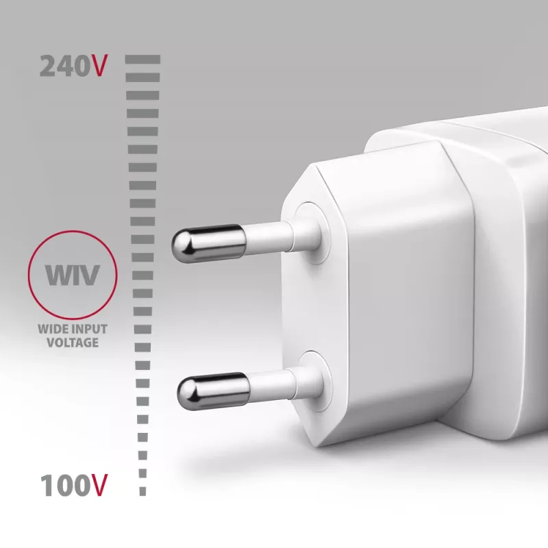 Axagon ACU-DPQ65W PD3.0 & QC4+ caricabatterie da parete 3 uscite 65W