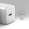 Caricabatterie da parete Axagon ACU-PD30W 1x QC3.0/AFC/FCP/PD Type-C 30W bianco