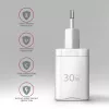 Caricabatterie da parete Axagon ACU-PD30W 1x QC3.0/AFC/FCP/PD Type-C 30W bianco