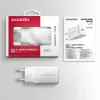 Caricabatterie da parete Axagon ACU-PD30W 1x QC3.0/AFC/FCP/PD Type-C 30W bianco