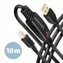 Axagon ADR-210B cavo attivo di collegamento/ripetitore USB 2.0 connettore maschio A a connettore maschio B, 10 m