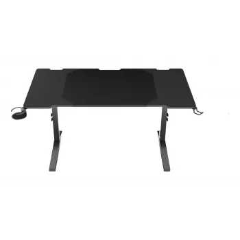 Scrivania per computer dritta GENESIS NDS-2249 nero MDF 140x75cm