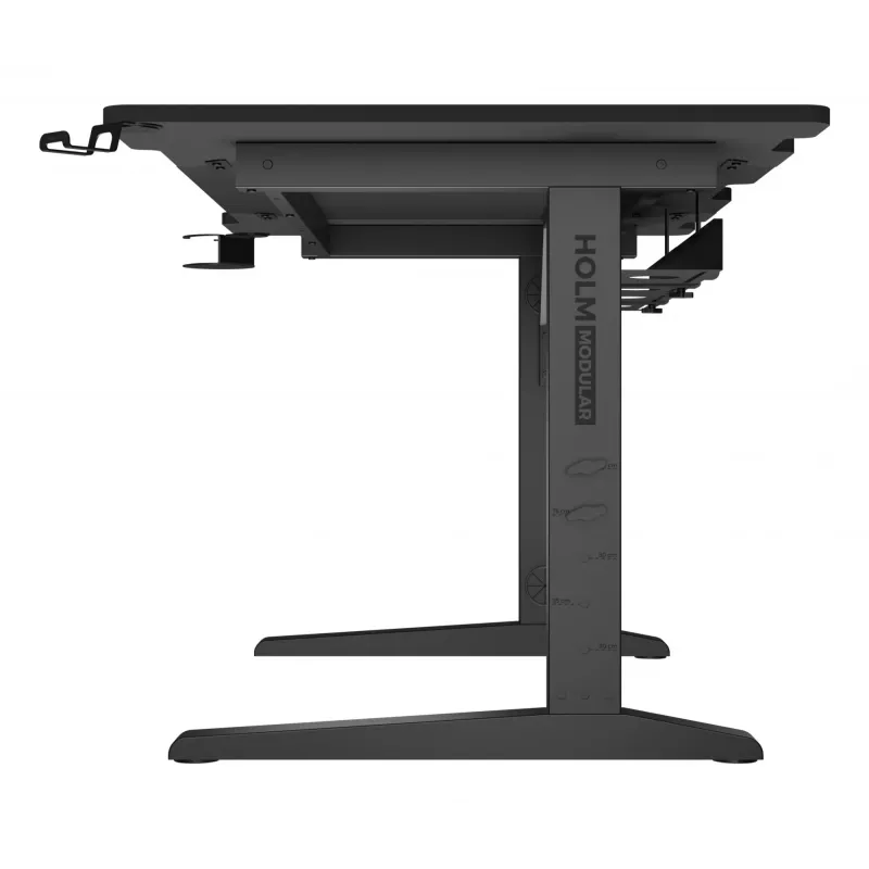 Scrivania per computer dritta GENESIS NDS-2249 nero MDF 140x75cm