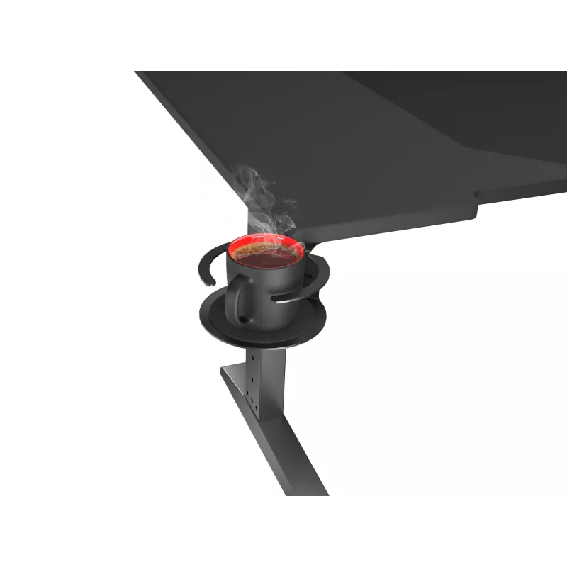Scrivania per computer dritta GENESIS NDS-2249 nero MDF 140x75cm