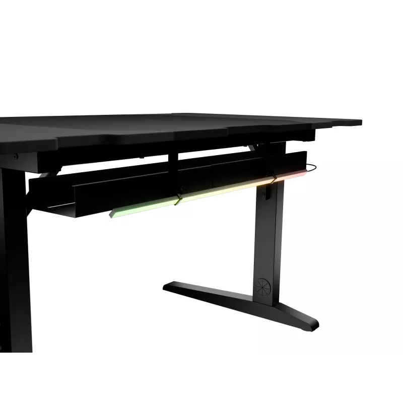 Scrivania per computer dritta GENESIS NDS-2249 nero MDF 140x75cm