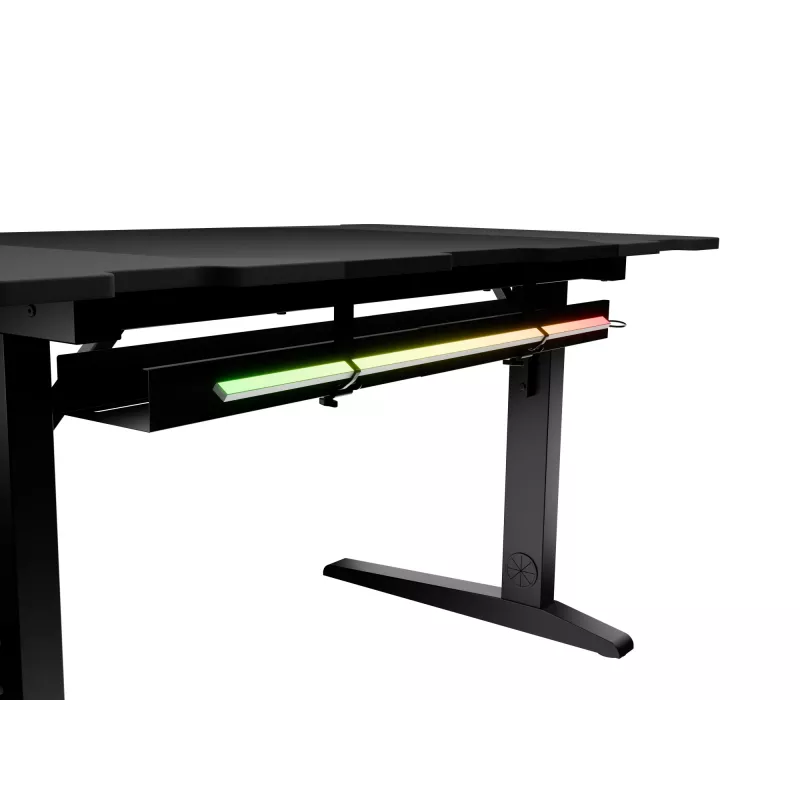 Scrivania per computer dritta GENESIS NDS-2249 nero MDF 140x75cm