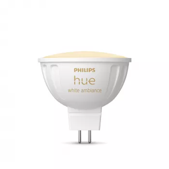 Philips Hue White Ambiance MR16 – lampada smart, lampada intelligente, Bluetooth/Zigbee, bianco, LED, GU5.3, MR16