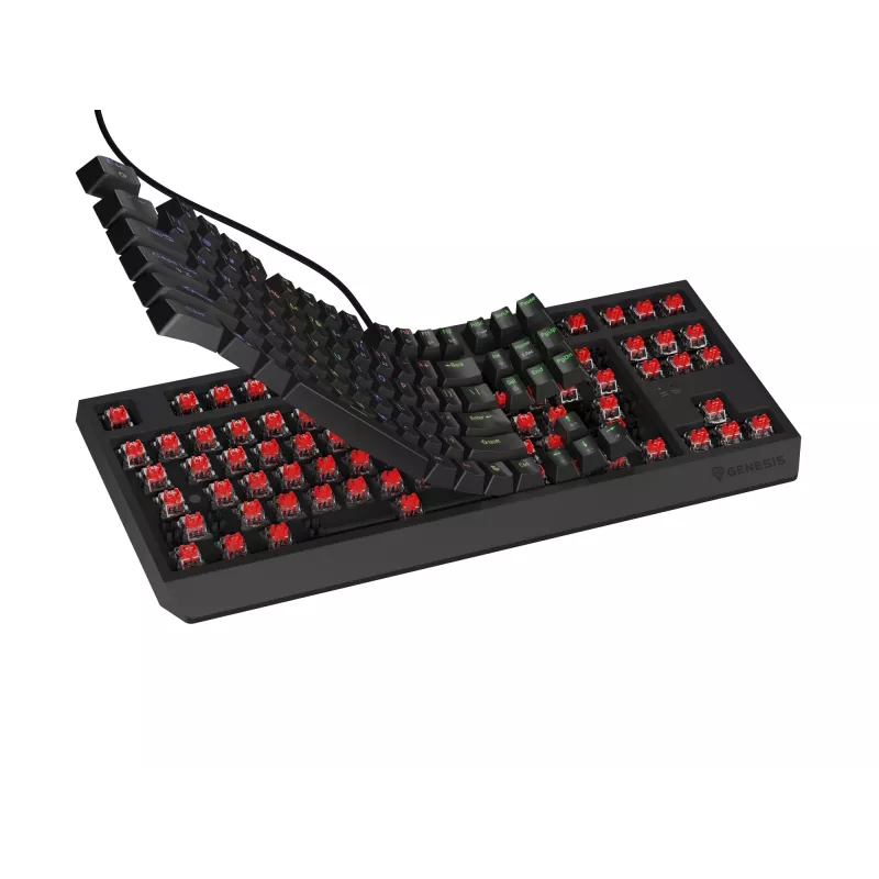 Genesis Thor 230 TKL tastiera gaming meccanica cablata, US, nera, Outemu Red
