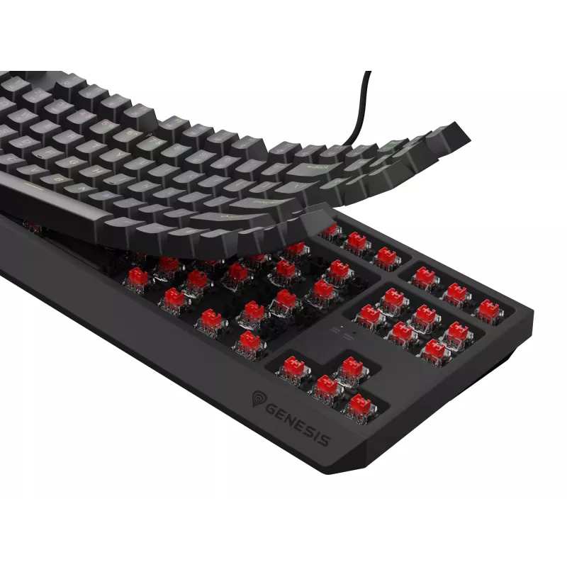 Genesis Thor 230 TKL tastiera gaming meccanica cablata, US, nera, Outemu Red
