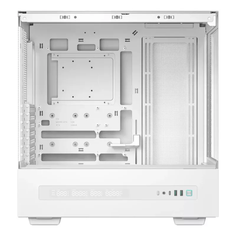 DeepCool CH690 Digital WH R-CH690-WHNNA0D-G-1 case PC Mid Tower, ATX/micro-ATX/Mini-ITX, 2x vetro temperato, 1x vano da 3,5 pollici + 3x vani da 2,5 pollici, 8 slot di espansione, senza alimentatore, bianco