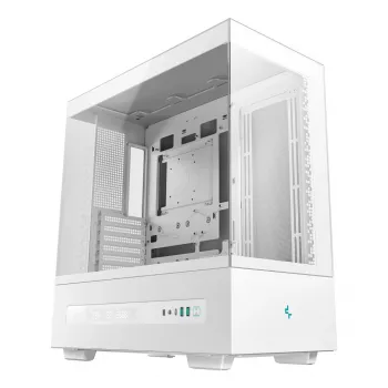 Case PC DeepCool CH690 Tower White — supporto ATX/microATX, display LCD, 3x vani da 2,5