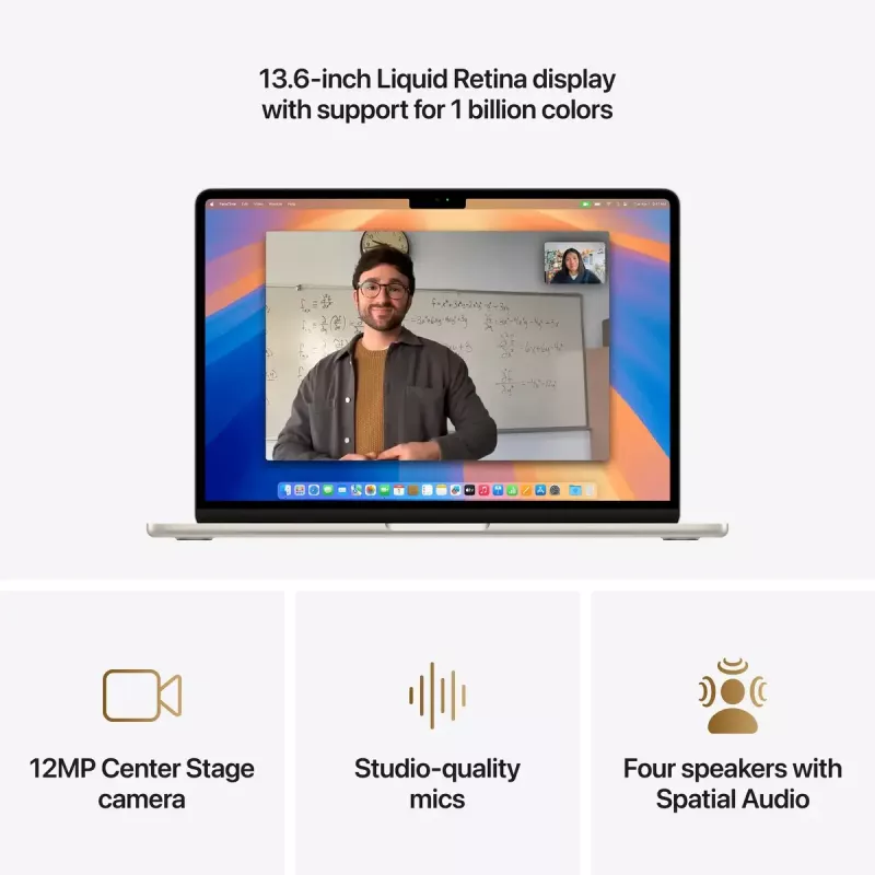 Laptop Apple MacBook Air 13 pollici M4 10‑Core CPU 8‑Core GPU 16 GB RAM 256 GB SSD macOS