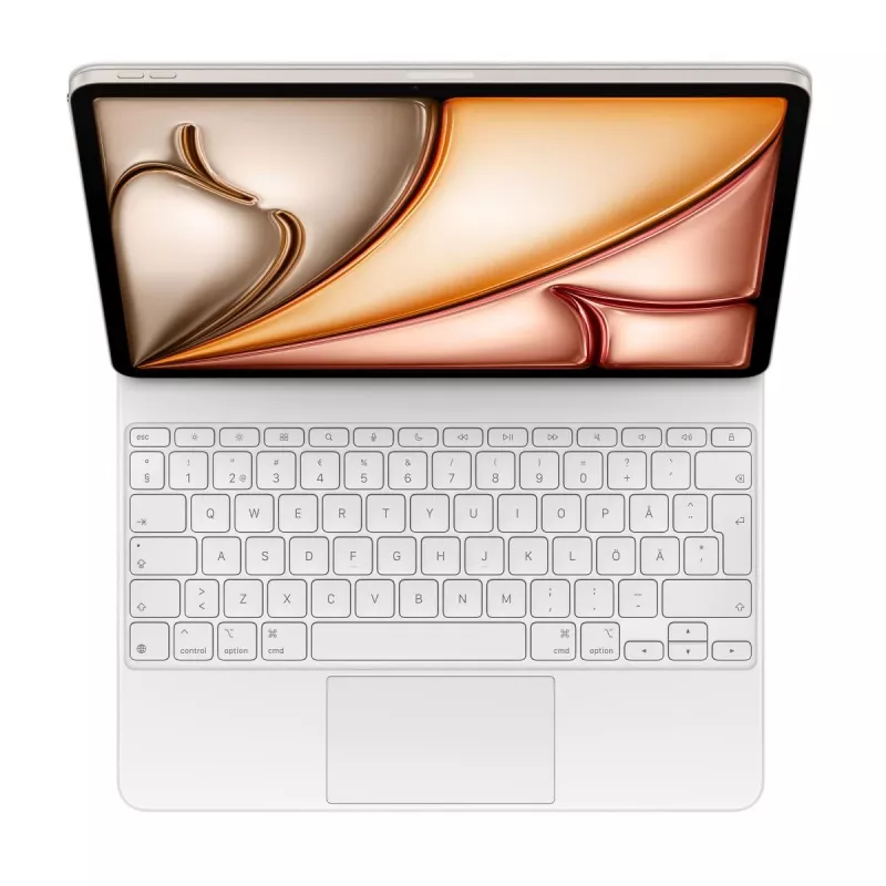 Apple Magic Keyboard QWERTY svedese bianco trackpad iPad Air 13 inch