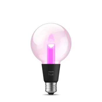 Lampadina smart Philips Hue White and Colour Ambience G95 E27, 6,8 W, Bluetooth/Zigbee, trasparente