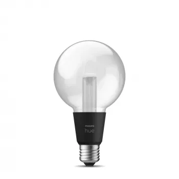 Lampadina smart Philips Hue White and Colour Ambience G95 E27, 6,8 W, Bluetooth/Zigbee, trasparente