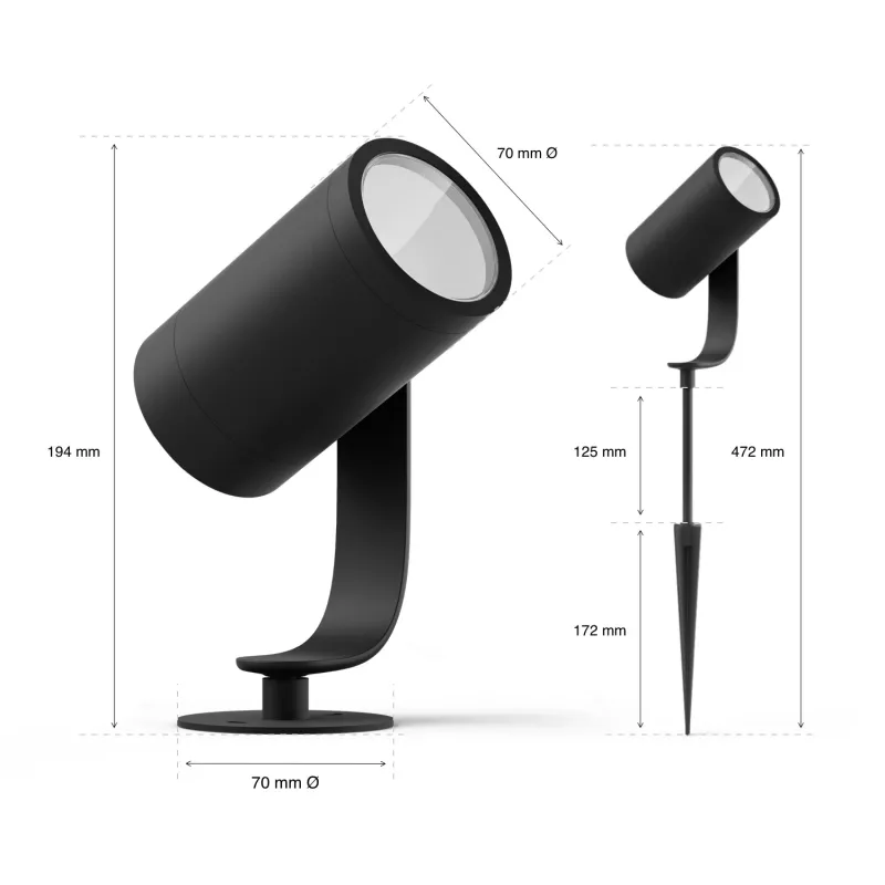 Philips Hue White and Colour Ambience Lily faretto da esterno