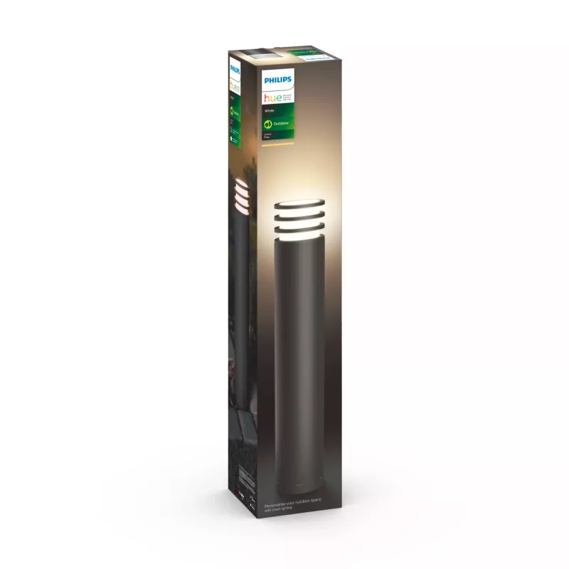Lampada smart da terra Philips Hue White Lucca palo da esterno 1740393P0