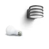 Philips Hue White Lucca Lampada da parete da esterno, lampada smart da esterno, Bluetooth/Zigbee, antracite, LED, alluminio, E27