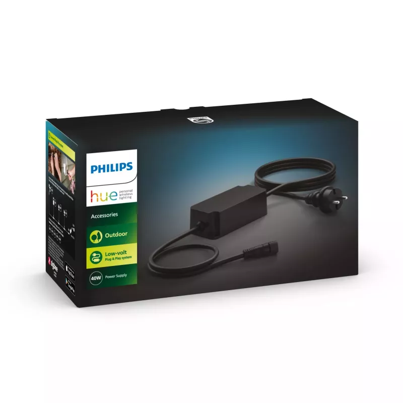 Philips alimentatore da esterno 40W, alimentatore per illuminazione, nero, plastica, giardino, terrazza, IP67, II