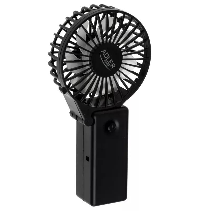 Ventilatore da tavolo Adler AD 7336 – mini ventilatore pieghevole, 6,5 cm di diametro, 1 velocità, nero