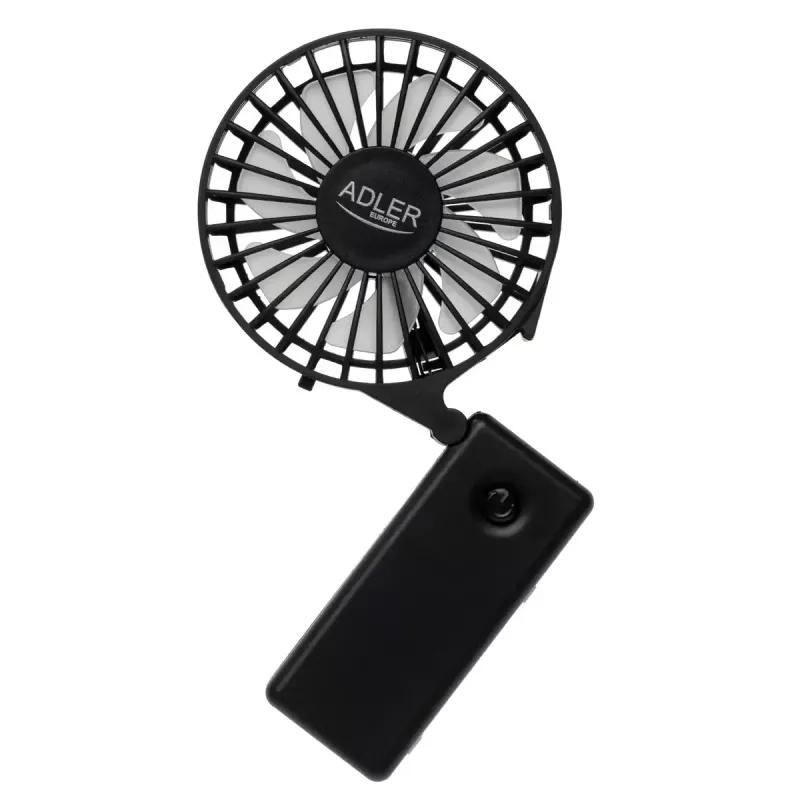 Ventilatore da tavolo Adler AD 7336 – mini ventilatore pieghevole, 6,5 cm di diametro, 1 velocità, nero