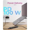ICY BOX IB-HUB1437-CPD con filo USB 3.2 Gen 2 (3.1 Gen 2) Type-C nero