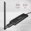 Axagon HUE-F7A hub 7x USB 3.2 Gen 1 ALU FLAT micro power IN cavo 1m USB-A USB 3.2 Gen 1 (3.1 Gen 1) Type-A 5000 Mbit/s nero