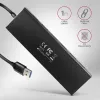 Axagon HUE-F7A hub 7x USB 3.2 Gen 1 ALU FLAT micro power IN cavo 1m USB-A USB 3.2 Gen 1 (3.1 Gen 1) Type-A 5000 Mbit/s nero