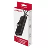 Axagon HUE-F7A hub 7x USB 3.2 Gen 1 ALU FLAT micro power IN cavo 1m USB-A USB 3.2 Gen 1 (3.1 Gen 1) Type-A 5000 Mbit/s nero