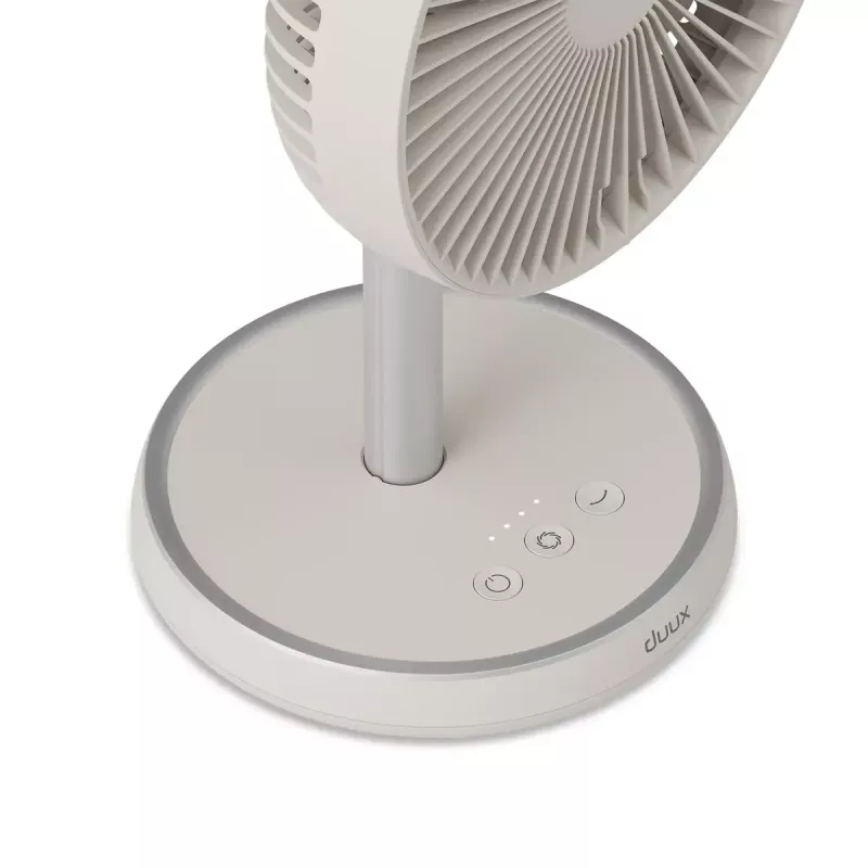 Ventilatore a piantana Duux Rize Flex 21 cm, 4 velocità, oscillazione, 10 W, greige