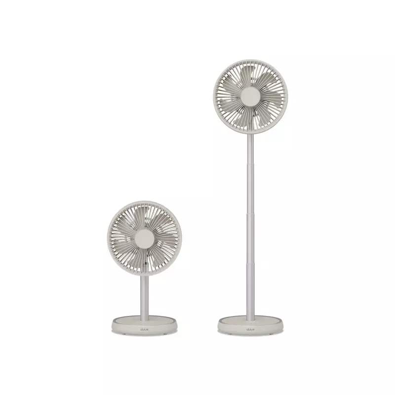 Ventilatore a piantana Duux Rize Flex 21 cm, 4 velocità, oscillazione, 10 W, greige