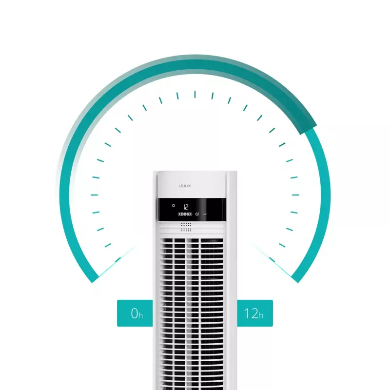 Ventilatore a torre Duux Elevate DXTF02 — diametro 29 cm, 12 velocità, oscillazione, 4–40 W, bianco