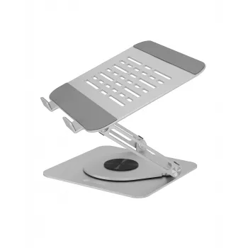 Supporto per laptop RAIDSONIC IB-NH300-R, alluminio, argento, adatto per 17